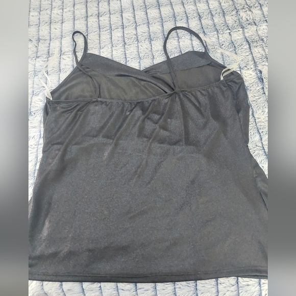 Libian Wrap front black shimmery top 3XL - Picture 3 of 6